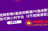 【短视频剪辑】PR教程全程实战演示，最快可两小时学会！（8节视频课程）