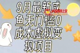 【9月最新】咸鱼无门槛零成本虚拟资源变现项目月入10000+