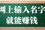 在网上输入名字就能赚钱，每天打35页呢，就可以得到525美元【视频教程】