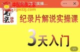纪录片解说实操课，3天入门，快速掌握纪录片解说视频制作