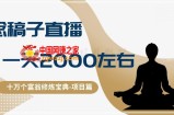 十万个富翁修炼宝典之3.念稿子直播，一天2000左右