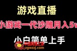 玩小游戏一代沙雕月入5w，爆裂变现，快速拿结果，高级保姆式教学【揭秘】
