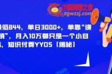 每单最低844，单日3000+，单靠“课程分销”，月入10万都只是一个小目标，知识付费YYDS【揭秘】