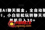 利用AI聊天掘金，全自动聊天挂JI，小白轻松玩转聊天项目 单机日入30+【揭秘】