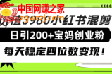 （7893期）使用价值3980小红书的剪辑日引200 宝妈创业粉，每日平稳四位数转现！