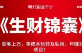 明灯副业千计—《生财锦囊》三十六计：获客上万，零成本玩转互联网，年赚30万暴利小项目！【视频课程】