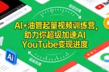 AI+油管起量视频训练营，助力你超级加速AI YouTube变现进度​