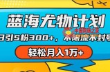 蓝海尤物计划，AI重绘美女视频，日引s粉300+，不限流不封号，轻松月入1w+【揭秘】