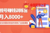 影视号赚钱训练营：月入8000+从账号定位到素材到创作到热门全套课程