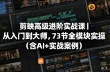 剪映高级进阶实战课｜从入门到大师，73节全模块实操(含AI+实战案例)