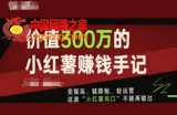 价值300万的小红书赚钱手记，变现高、链路短、轻运营，这波“小红薯风口”不能再错过