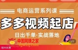 小乔多多视频起店蓝海项目：日出千单实战落地（价值299元）