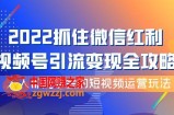 2022抓住微信红利，视频号引流变现全攻略，人人都能学会的短视频运营玩法