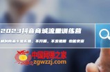 2023抖音商城流量班：利润商品卡流实操，不开播-不发视频-也能卖货