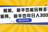 AI 赋能，新手也能玩转多平台矩阵，新手也可日入3张