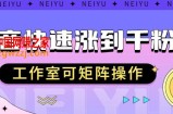 抖音快速涨粉秘籍，教你如何快速涨到千粉，工作室可矩阵操作【揭秘】