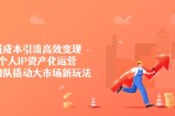 低成本引流高效变现，个人IP资产化运营，小团队撬动大市场新玩法
