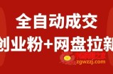 （7933期）创业粉＋网盘拉新+私域全自动玩法，傻瓜式操作，小白可做，当天见收益