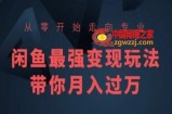 从零开始走向专业，闲鱼最强变现玩法带你月入过万