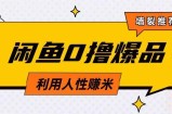 咸鱼0撸玩法利用人性售卖商品达到日挣2张的效果