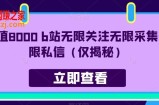 价值8000 b站无限关注无限采集无限私信（仅揭秘）