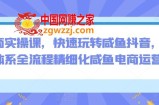 电商实操课，快速玩转咸鱼抖音，全体系全流程精细化咸鱼电商运营