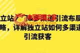 独立站入门多渠道引流布局策略，详解独立站如何多渠道引流获客