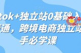 tiktok+独立站0基础入门到精通，跨境电商独立站新手必学课