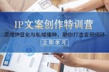 IP文案创作特训营，灵魂IP显化与私域播种，助你打造变现闭环(14节课)