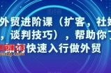 凤姐外贸进阶课（扩客，社媒，沟通，谈判技巧），帮助你了解如何快速入行做外贸