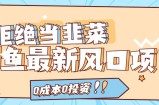 （11781期）回绝当韭菜！闲鱼平台全新蓝海项目，0费用0项目投资，当日开单，日入1000