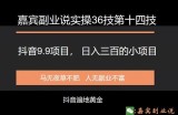 嘉宾副业说实操36技第十四技：抖音9.9项目，日入三百的小项目