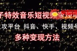 《粒子特效音乐短视频变现项目》主攻平台 抖音、快手、视频号 多种变现方法