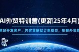 AI外贸特训营(更新25年4月