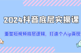 2024抖音视频最底层实操课：重构小视频底层思维，打造个人ip转现（52节）