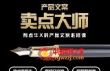 产品文案【卖点大师】高转化电商，有点牛X的产品文案必修课