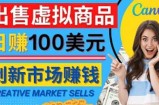 通过Creative Market出售虚拟商品，日赚150美元，无需任何设计基础，即可轻松赚钱