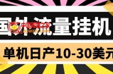 外面收费1888的国外流量全自动挂机项目，单机日产10-30美元【自动脚本+详细玩法】