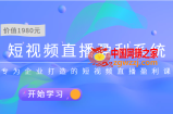 短视频直播盈利系统：专为企业打造的短视频直播盈利课（价值1980元）
