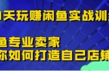 30天玩赚闲鱼实战训练营，闲鱼专业卖家教你如何打造自己店铺