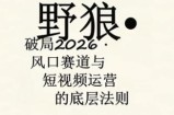 野狼团队·多平台实操运营课，覆盖AI口播、服装、好物、漫剪等热门玩法(更新4月29日)