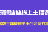 暴躁迪迪线上主播课，金牌主播教新手小白如何开播