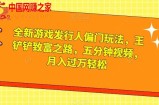 全新游戏发行人偏门玩法，王铲铲致富之路，五分钟视频，月入过万轻松【揭秘】