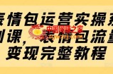 表情包运营实操系列课，表情包流量变现完整教程