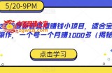 2023年最新看直播赚钱小项目，适合宝妈在家操作，一个号一个月赚1000多（揭秘）