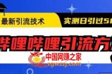 最新引流技术，哔哩哔哩引流方法，实测日引50人【揭秘】