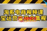 （7707期）淘宝-电商视频课，淘宝店铺运营电子商务合集视频（33堂课）