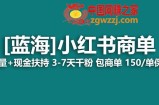 （7602期）【蓝海项目】小红书的商单新项目，7天就可以接商业化变现，平稳日入500 家庭保姆级游戏玩法