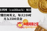 国外返利网（cashback）项目：无需懂任何英文，每天2小时，月入3500美金