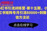 小红书引流训练营-第十五期，小红书矩阵号月引流80000+到微信方法论